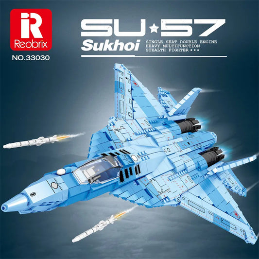 Reobrix 33030 SU-57 Fighter Jet Building Set