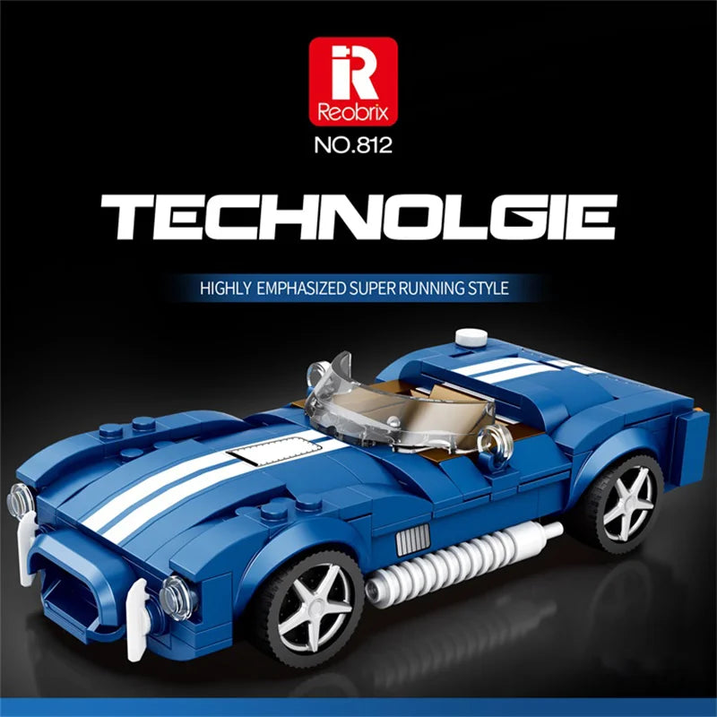 Reobrix 812 Shelby Cobra Toy Car Building Set