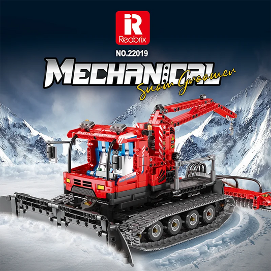 Reobrix 22019 Snow Plow Truck Building Set