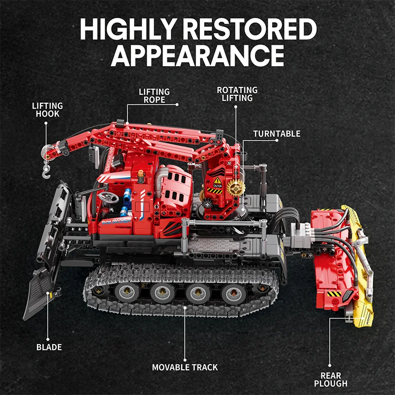 Reobrix 22019 Snow Plow Truck Building Set