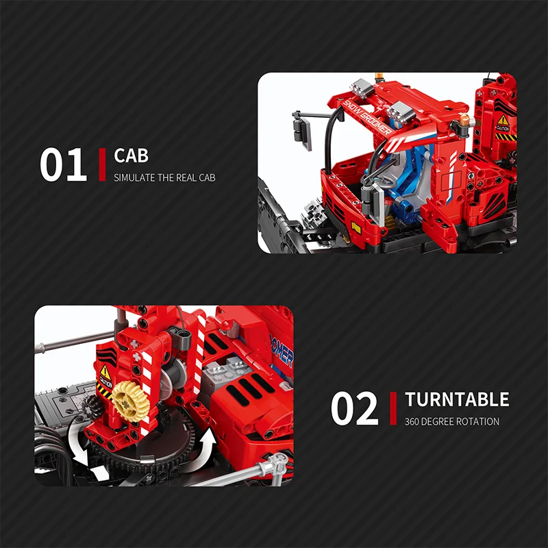 Reobrix 22019 Snow Plow Truck Building Set