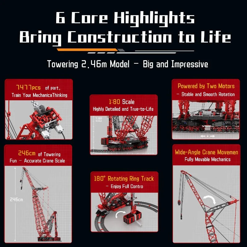 Reobrix 22028 Ultra-Large Heavy Lift Crane SK6000 1:80
