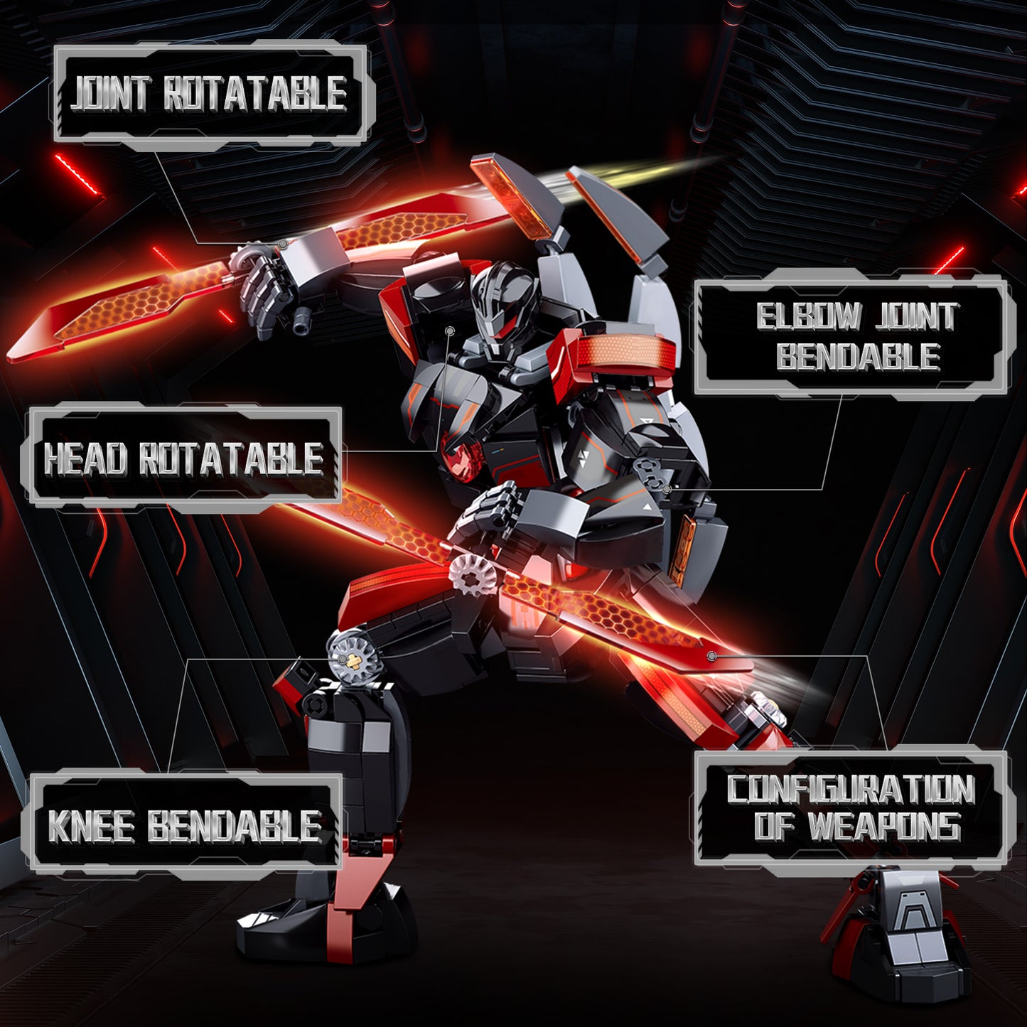 Samurai Mech Roboter Bausatz, 585 Teile
