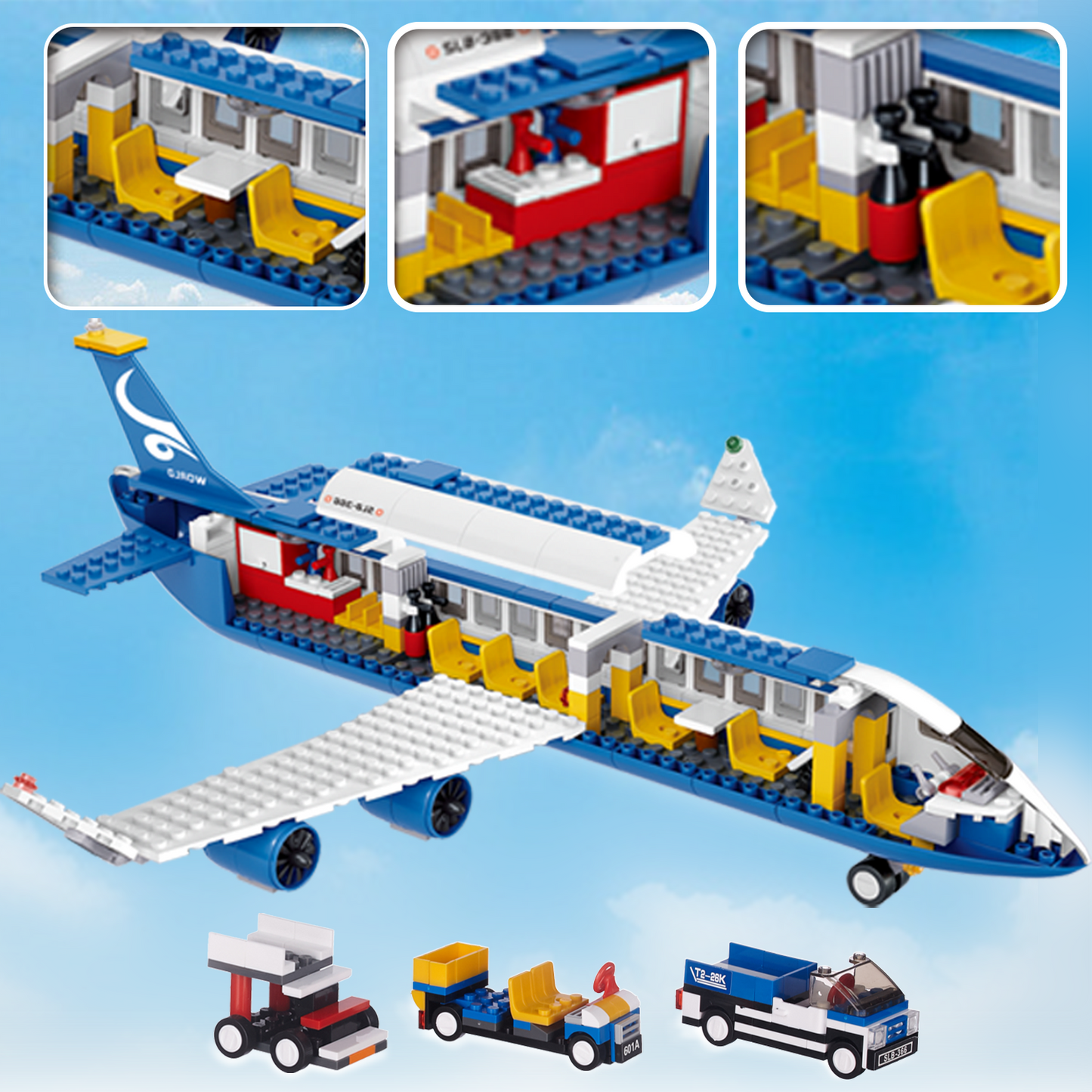 City Passagierflugzeug-Bausatz, 463 Teile