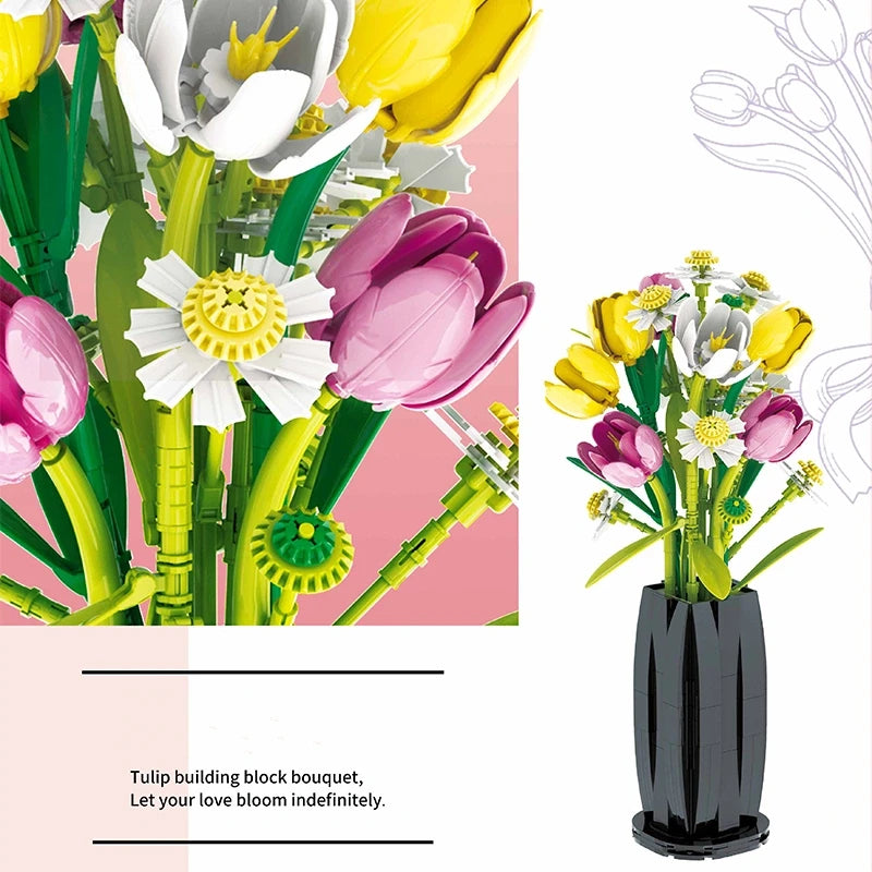 BAKA 33802 Tulip Building Set with Vase