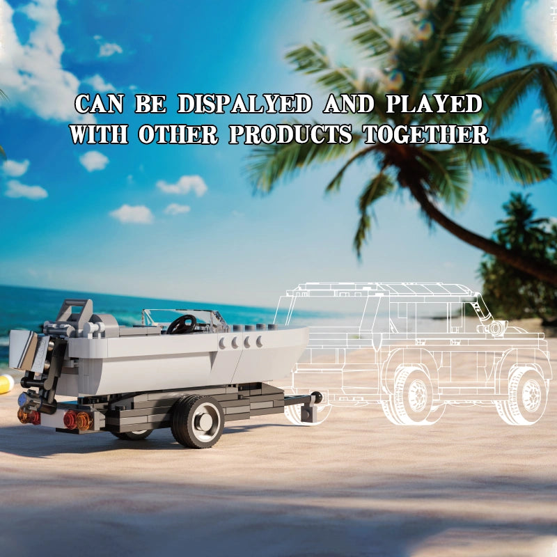 Xbert 66115 Trailer with Speedboat Building Set