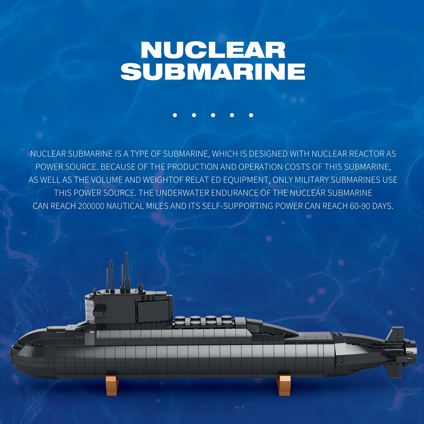 Reobrix 800 Military Nuclear Submarine Building Set