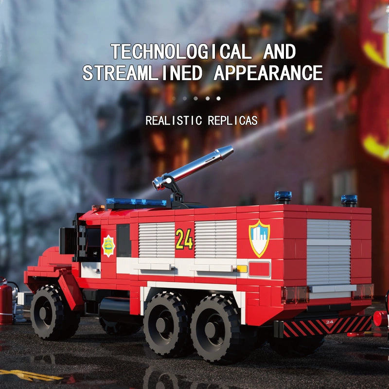 Xbert 66024 Vintage 4320 Fire Truck 6X6 Model Building Set