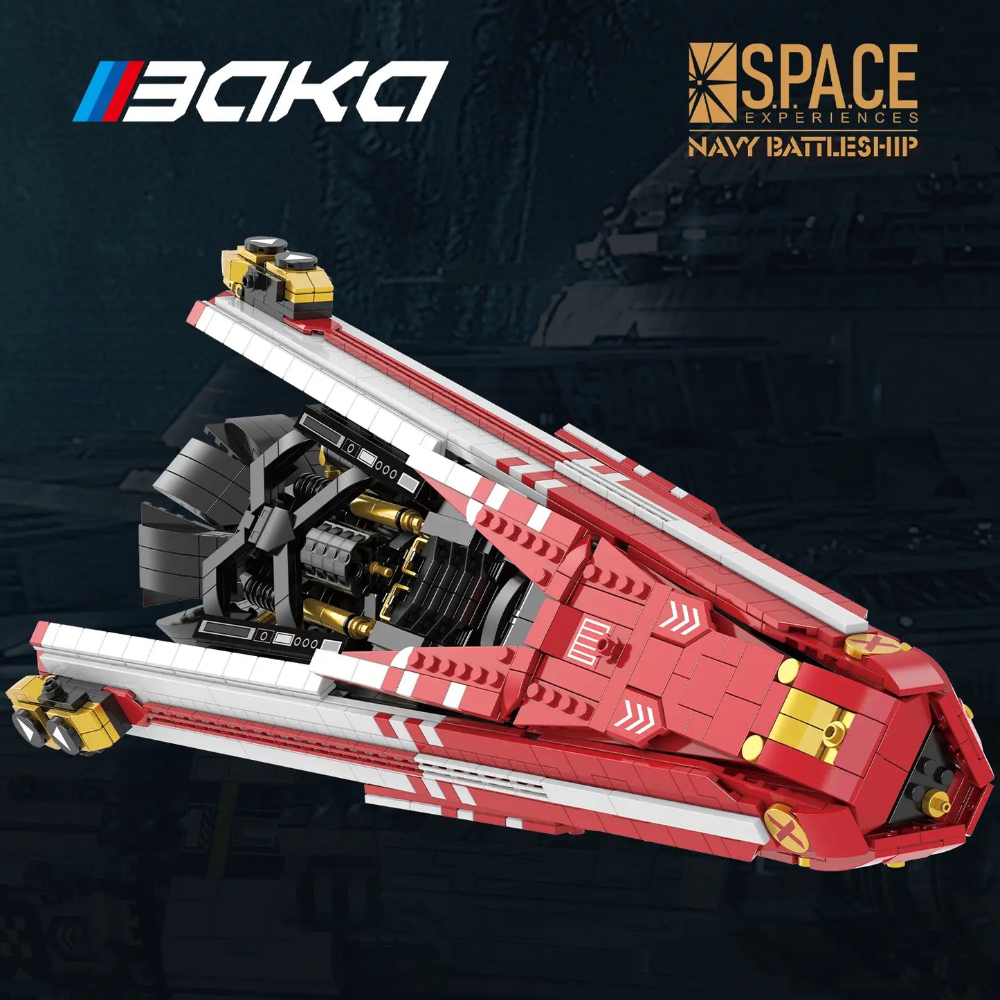 BAKA 33905 Navy Battleship Building Set