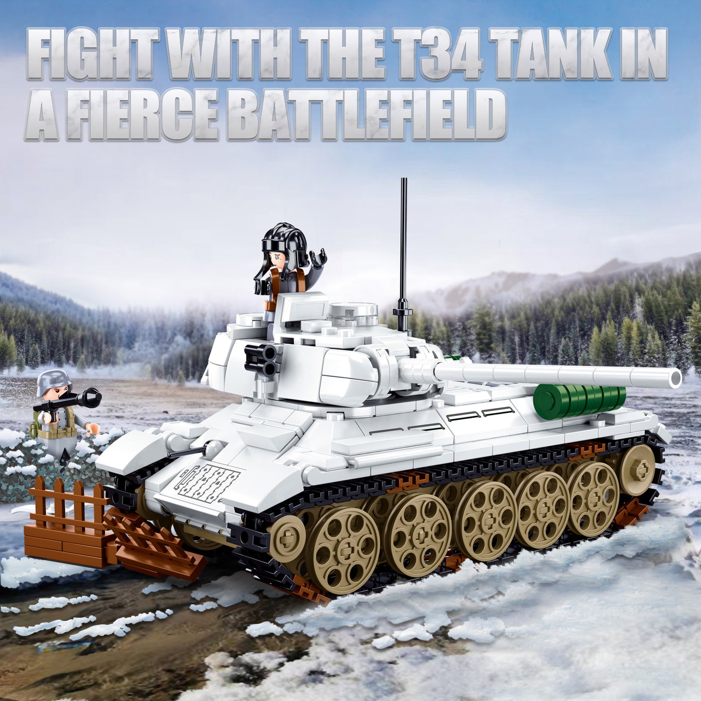 T34-85 Armeepanzer-Bausatz, 518 Teile