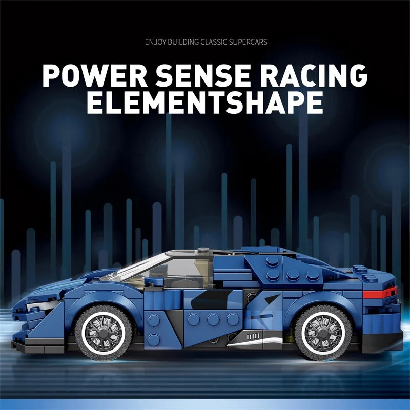 Reobrix 805 AGERA Blue Toy Car Building Set