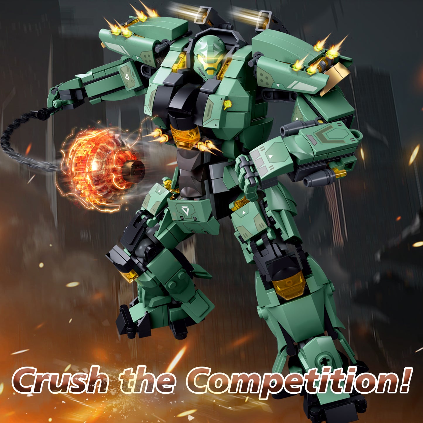 Destroy Warrior Mecha-Figur, 542 Teile