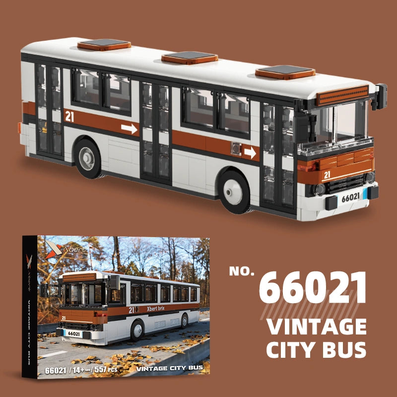 Xbert 66021 Vintage City Bus Model Building Set
