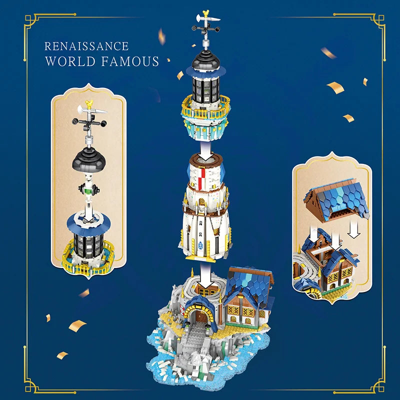 Reobrix 66028 Medieval Lighthouse Building Set