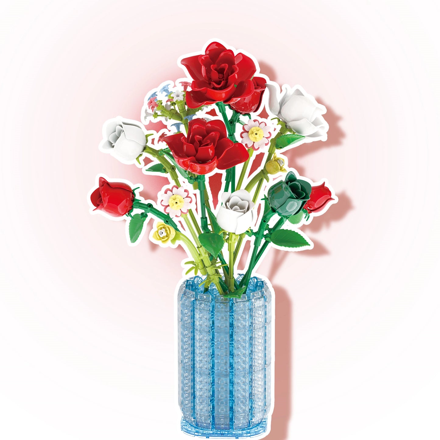 BAKA 33801 Coming Up Roses Building Set with Vase