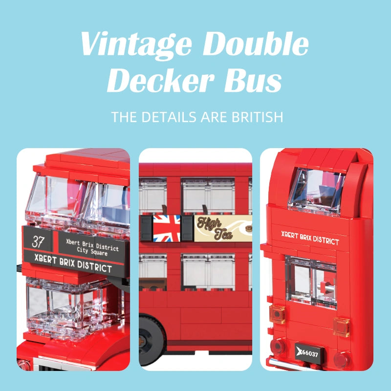 Xbert 66037 Vintage Double Decker Bus Building Set