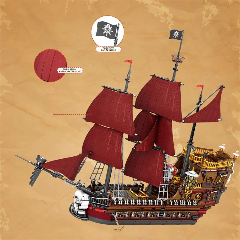 Reobrix 66010 Queen Anna's Revenge Ship Model Blocks Kit