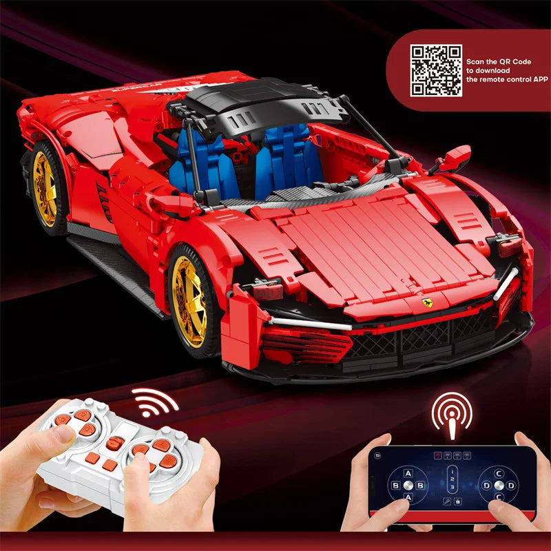 Reobrix 11025 Ferrari Daytona SP3 Toy Car Building Blocks