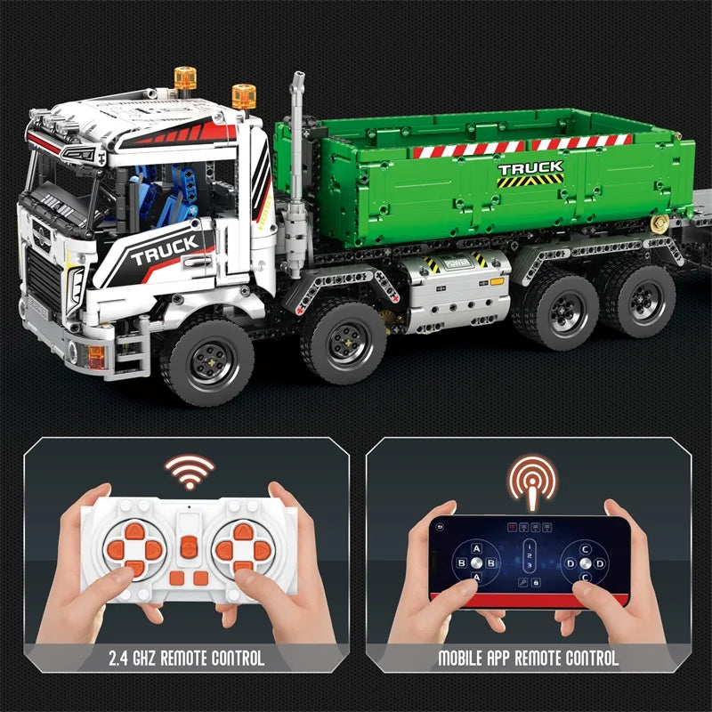 Reobrix 22021 RC Dump Truck with Trailer