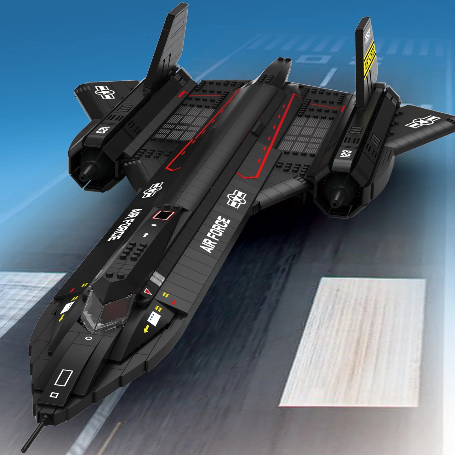 Reobrix 33041 SR-71 Blackbird Reconnaissance Fighter Jet Building Set