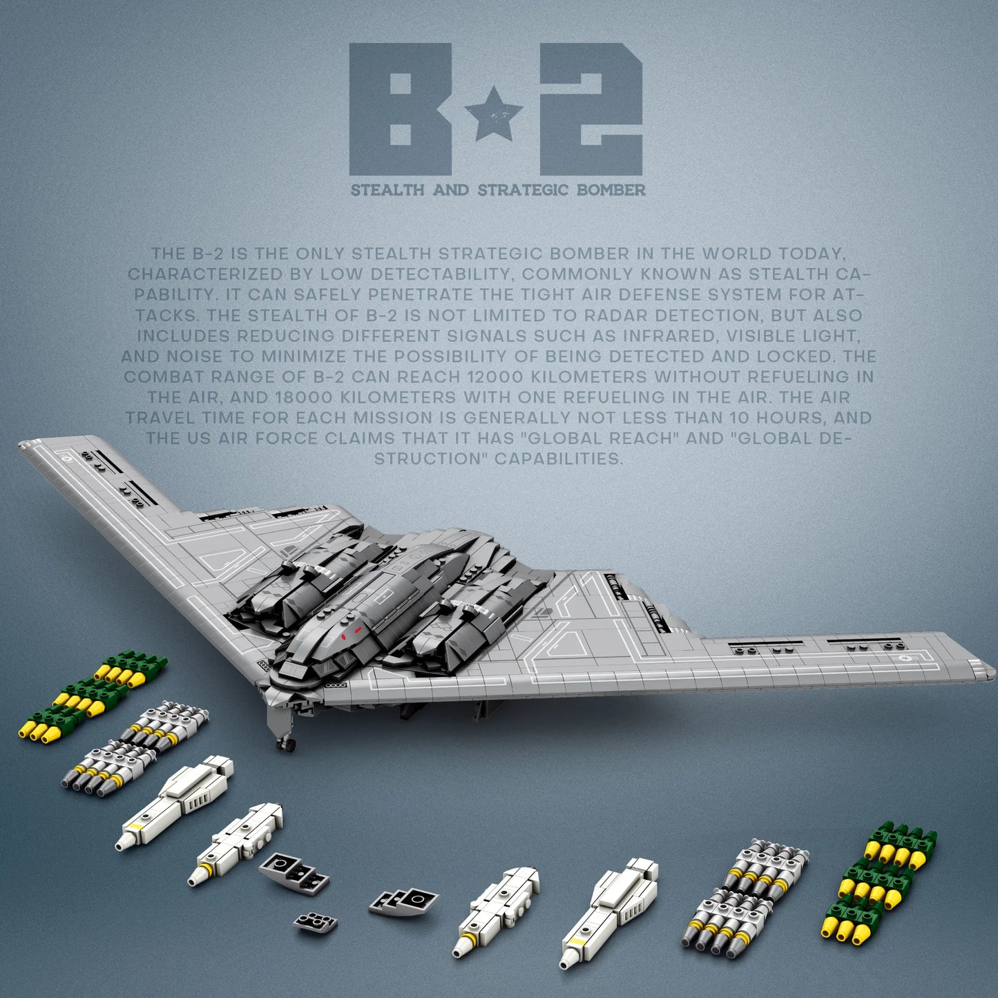 Reobrix 33038 B2 Military Bomber Building Set