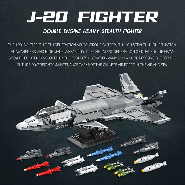 Reobrix 33025 J-20 Military Fighter Building Block Sets