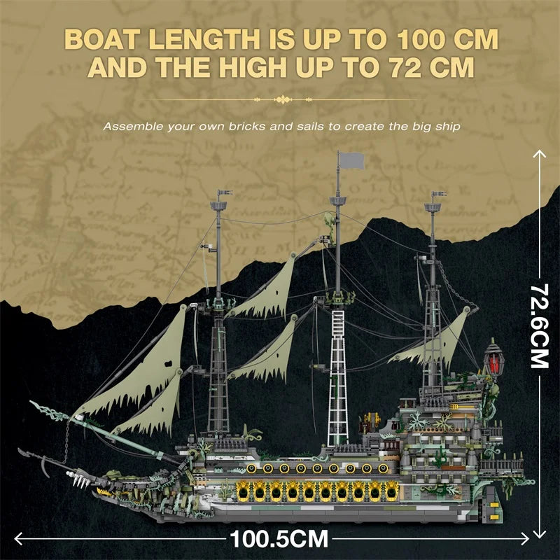 Reobrix 66037 Flying Dutchman Model Toy Boat Building Set