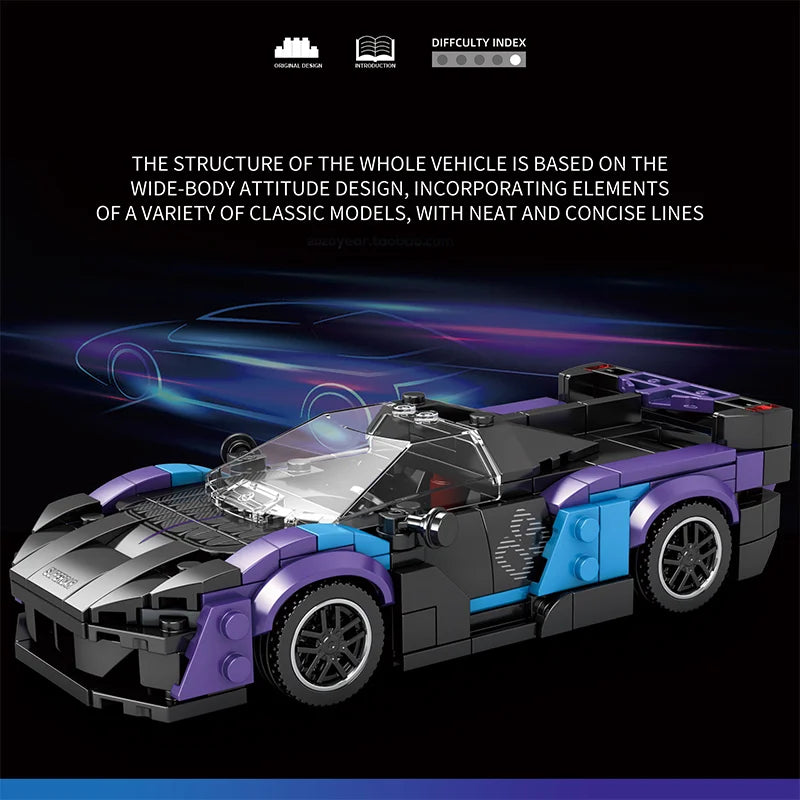 Reobrix 678 McLaren Saber Toy Car Building Set