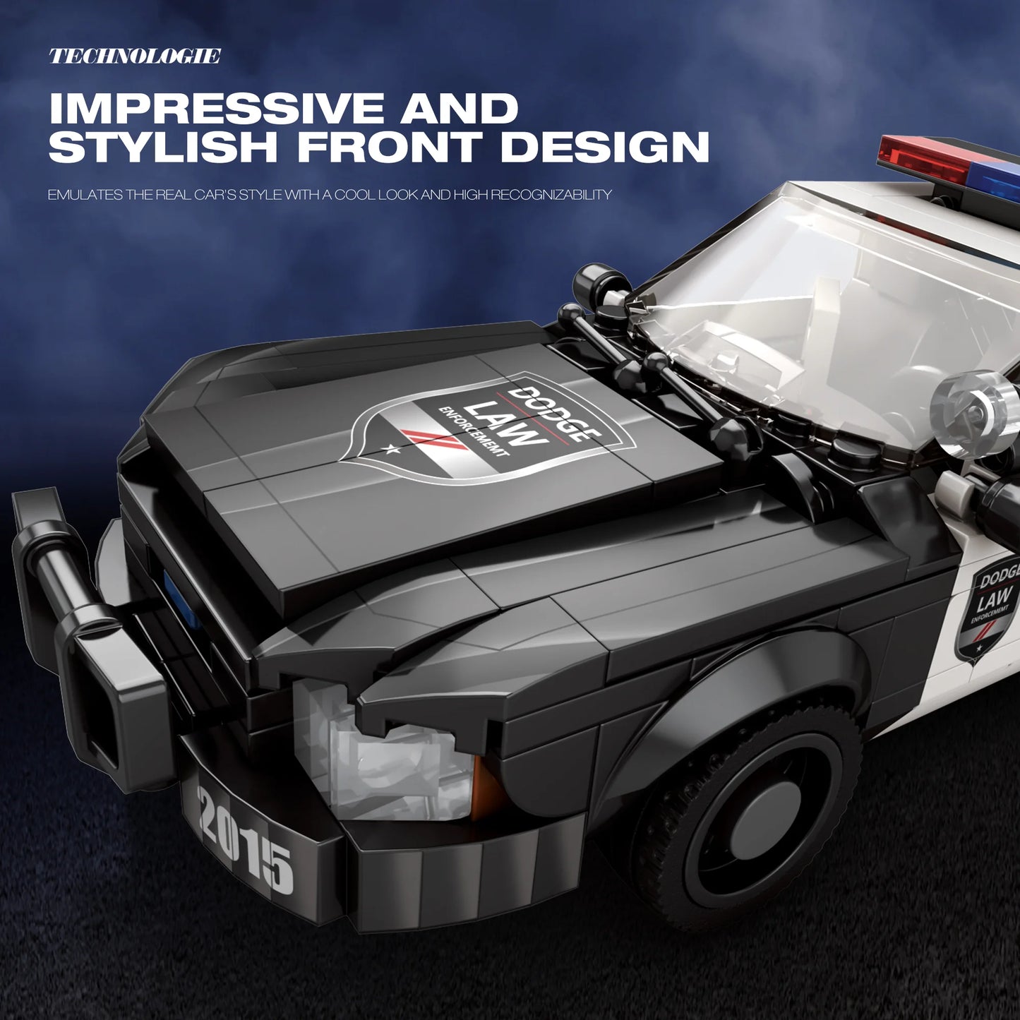 Reobrix 816 Dodge Police Car Building Set