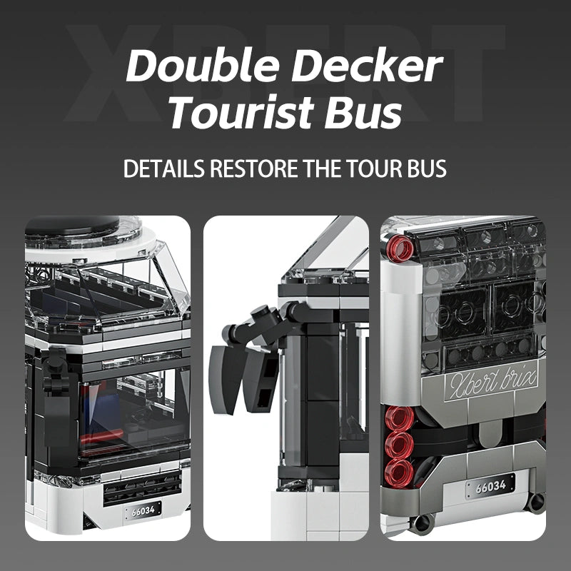 Xbert 66034 Double Decker Tourist Bus Building Set