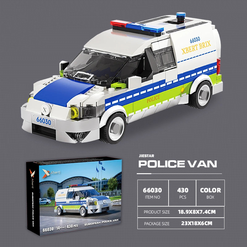 Xbert 66030 European Police Van Building Set