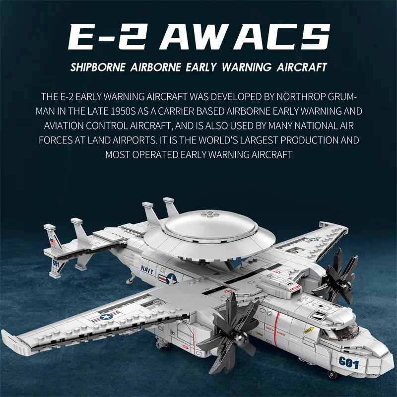 Reobrix 33029 E-2 Hawkeye Military Airplane Building Set