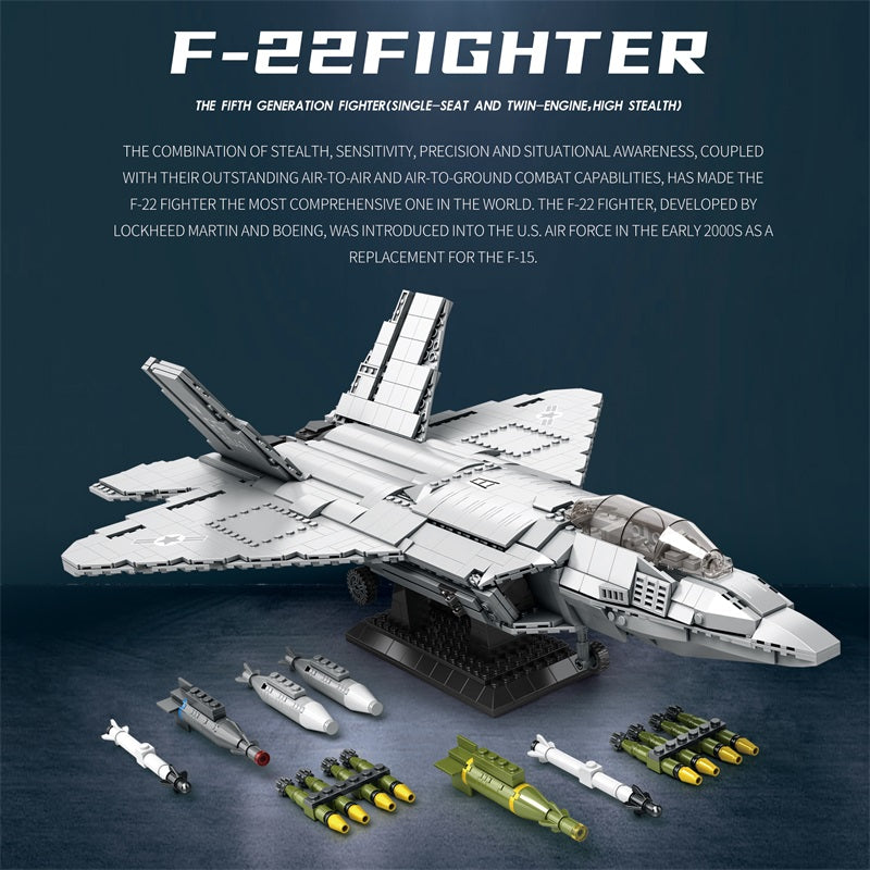 Reobrix 33020 F-22 Fighter Jet Building Sets