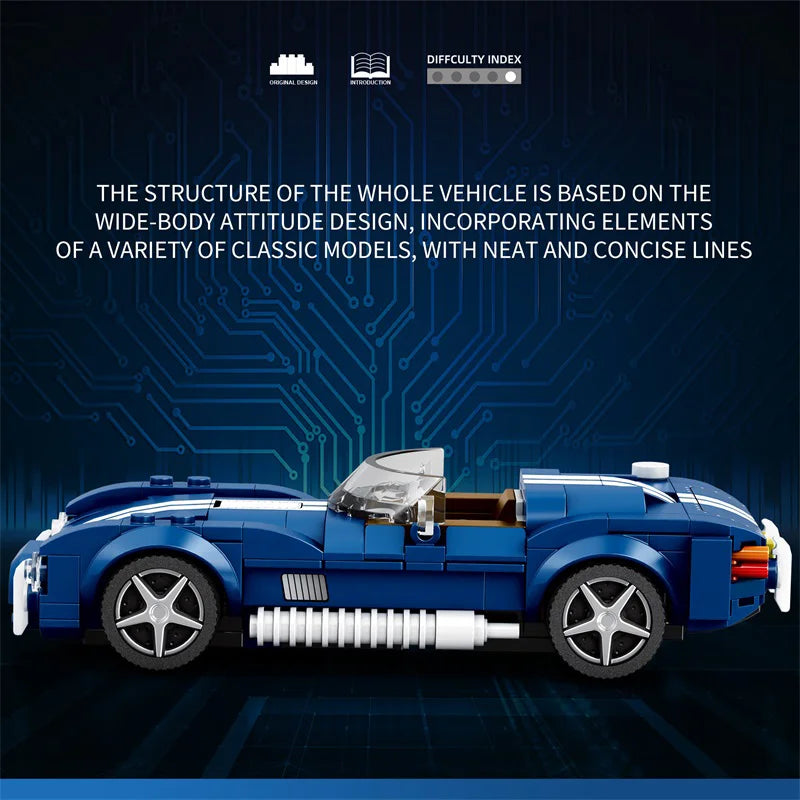 Reobrix 812 Shelby Cobra Toy Car Building Set