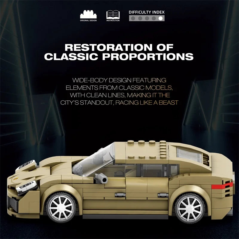 Reobrix 821 Porsche Panamera Toy Car Building Set