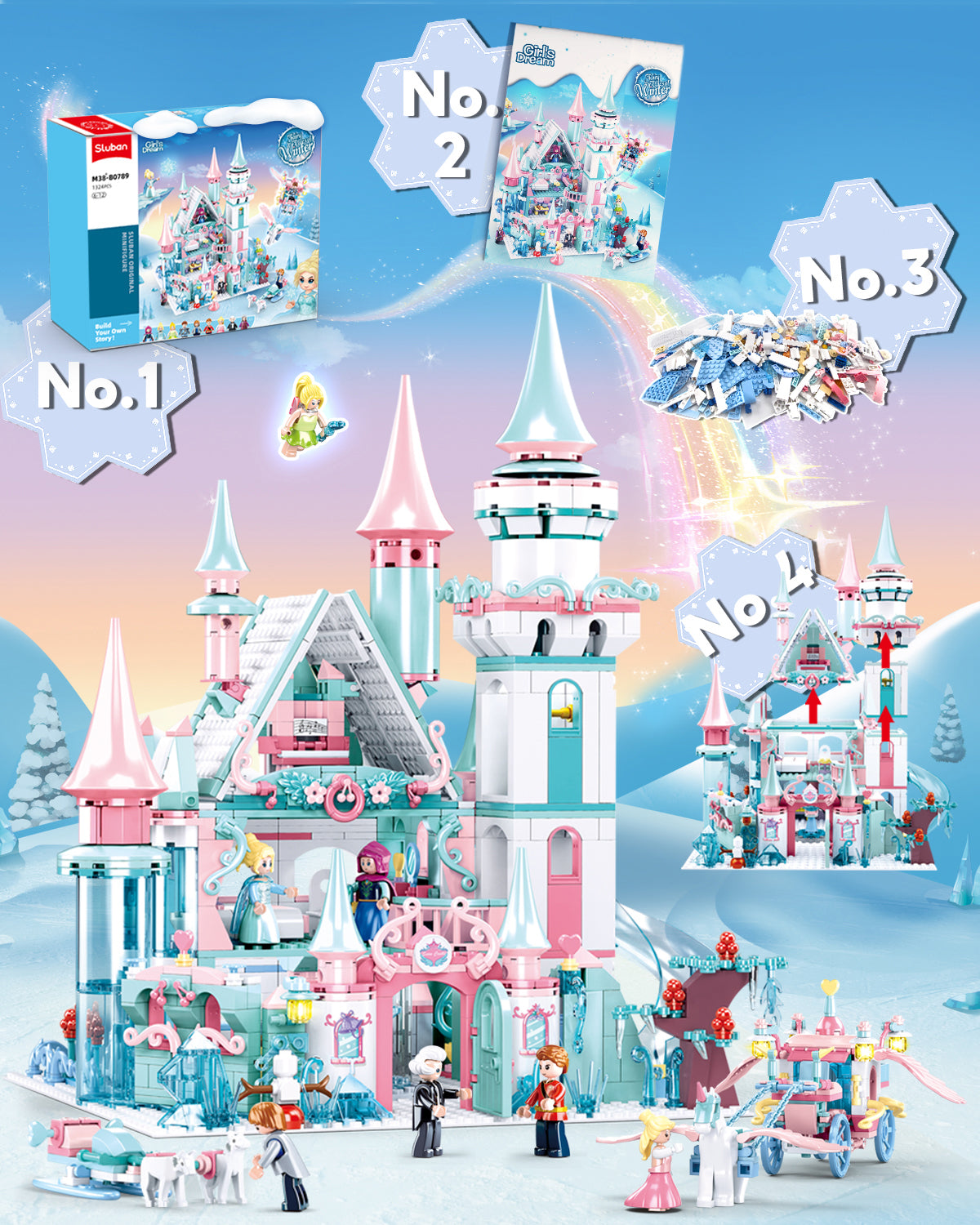 Frozen Castle Girl Set, 1314 Teile