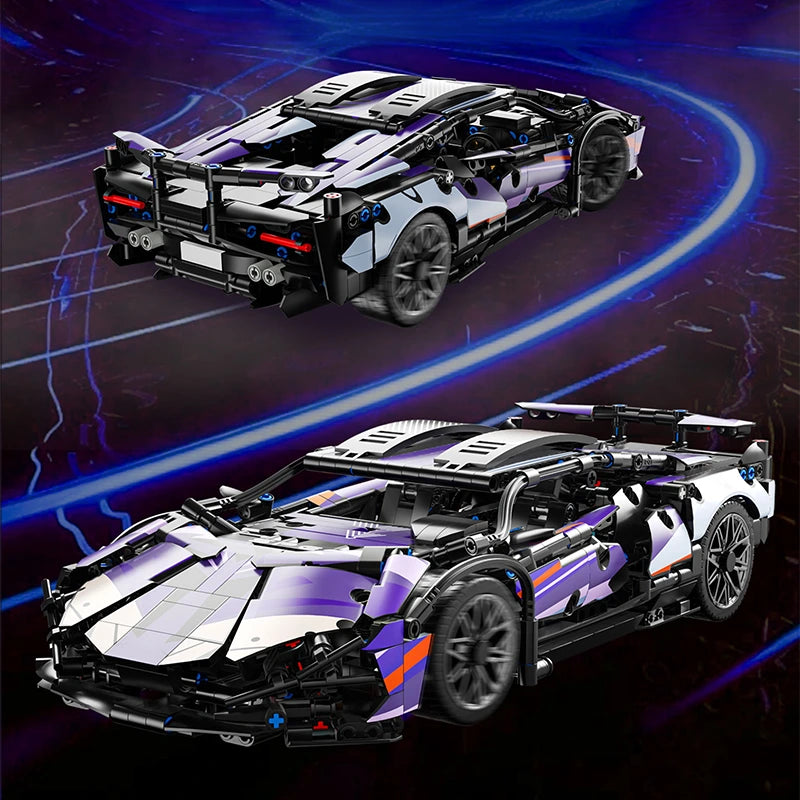 BAKA 33012 Purple Lambo Model Car Building Set