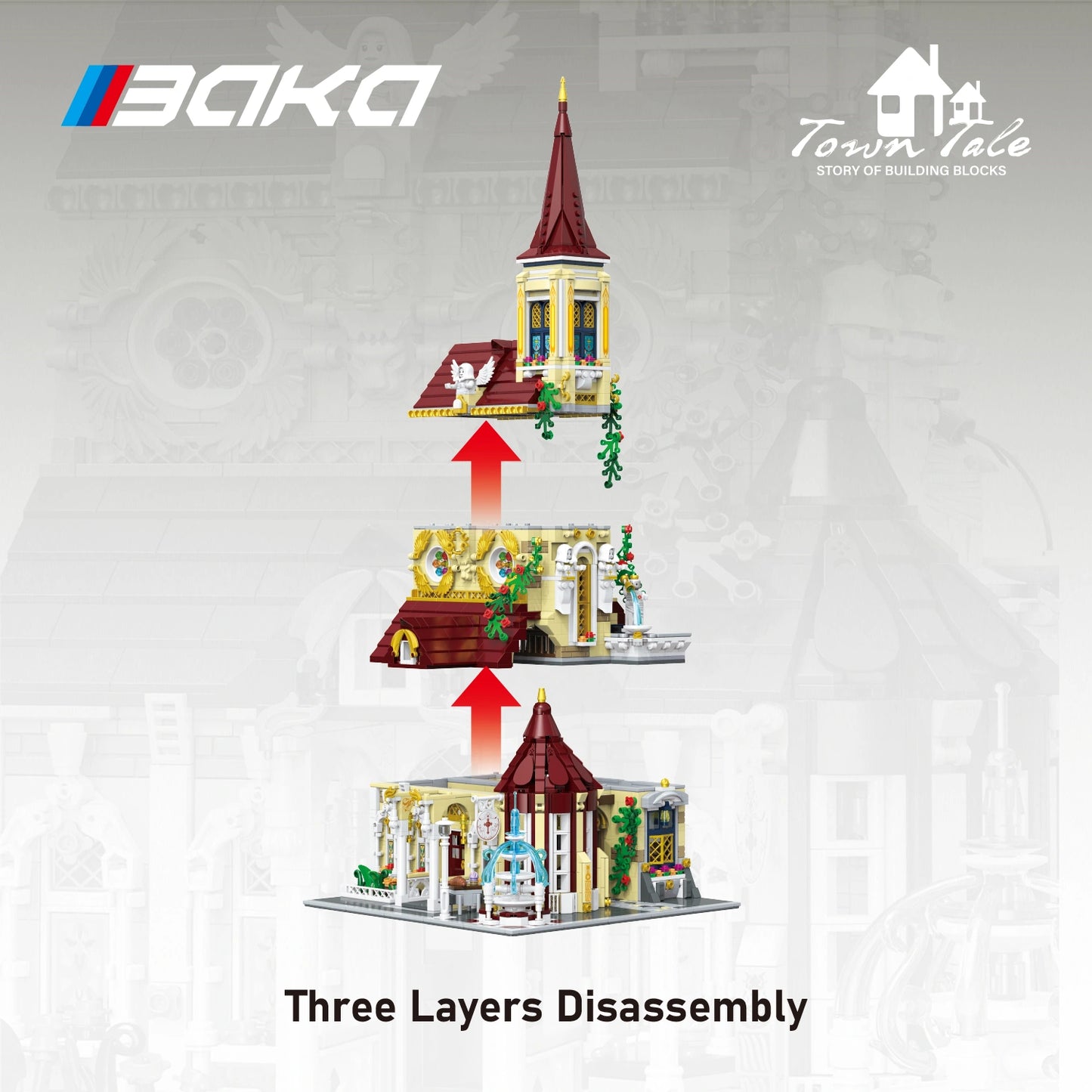 BAKA 33203 Rose Abbey Building Set
