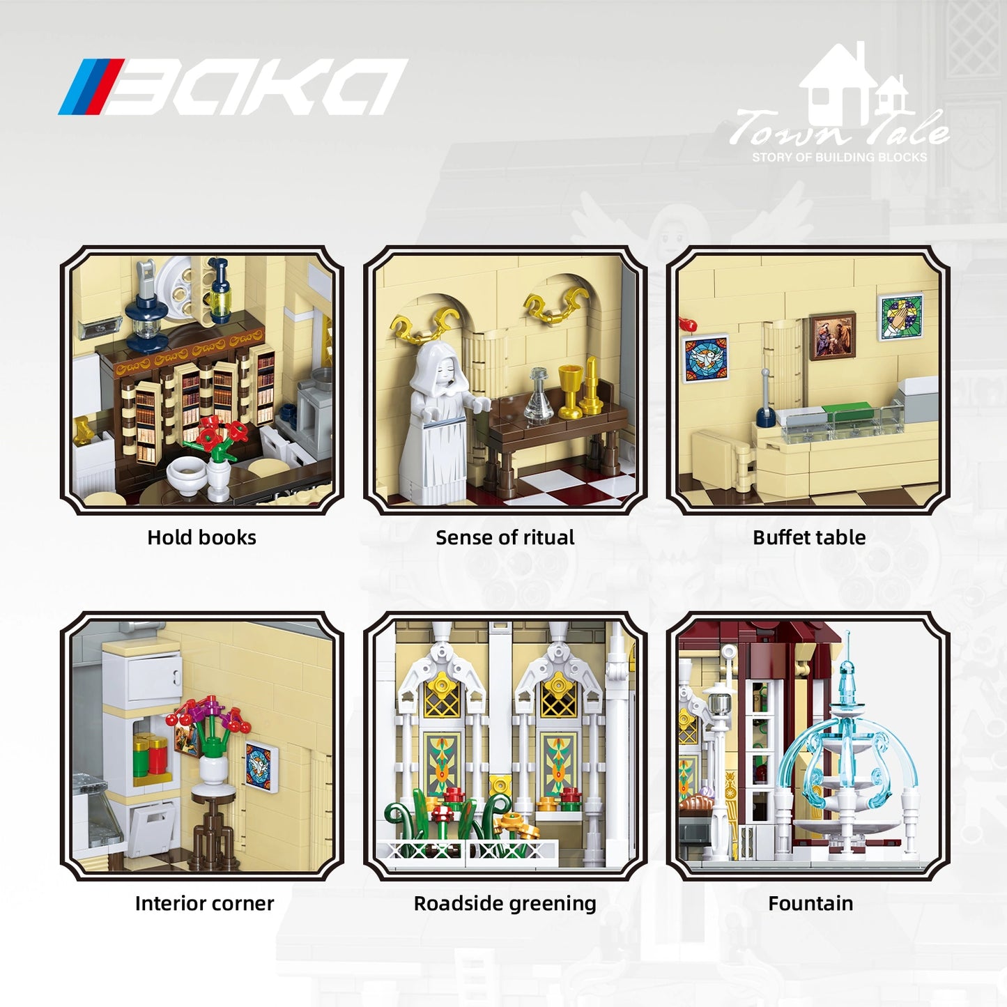 BAKA 33203 Rose Abbey Building Set