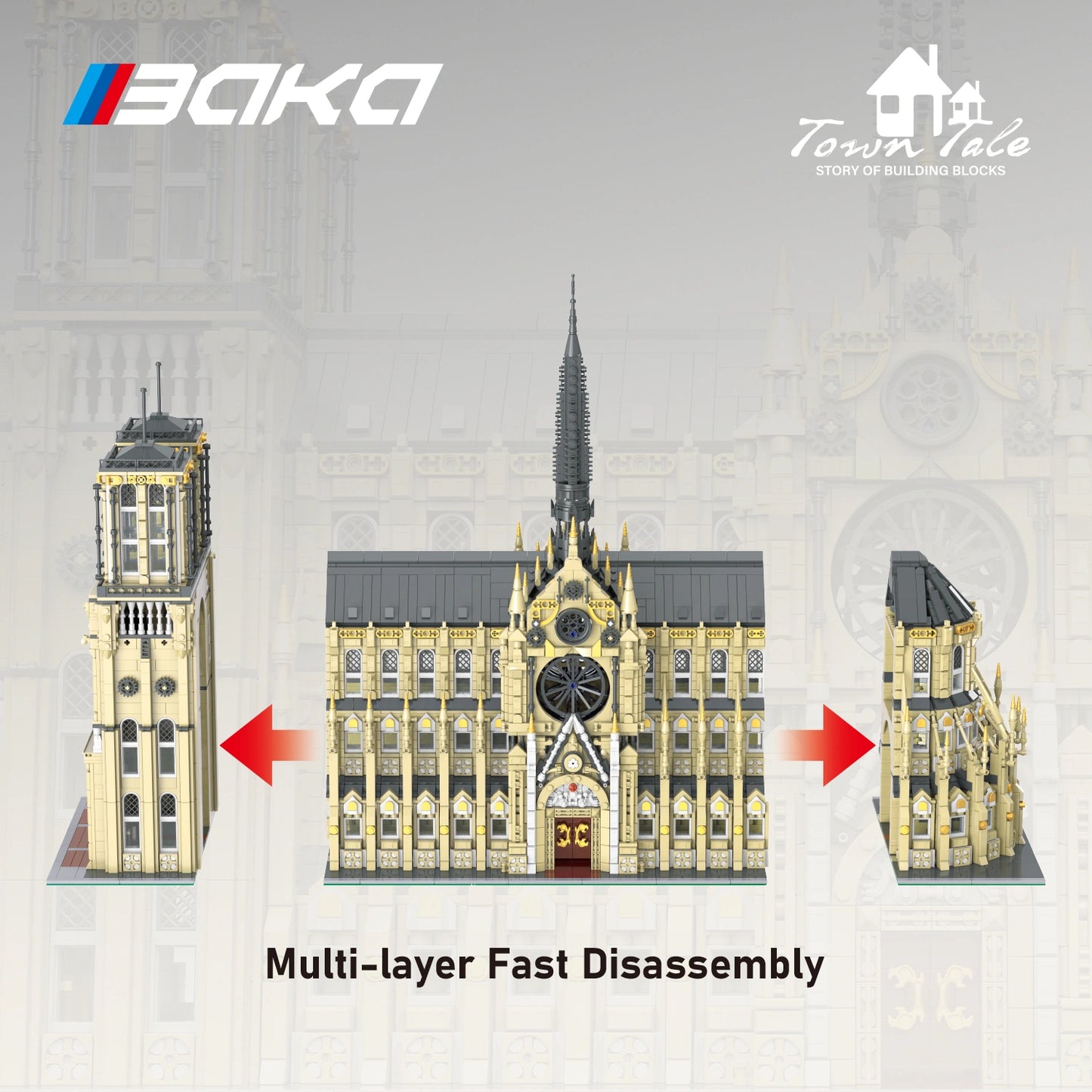 BAKA 33213 Norte Dame De Paris Building Set