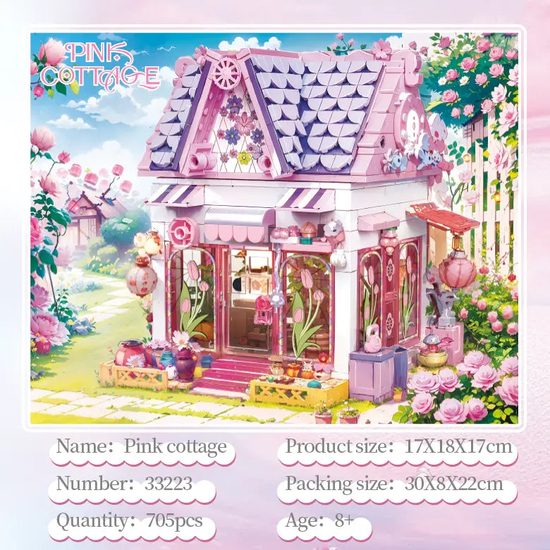 BAKA 33223 Pink Cottage Building Set