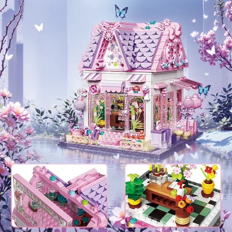 BAKA 33223 Pink Cottage Building Set