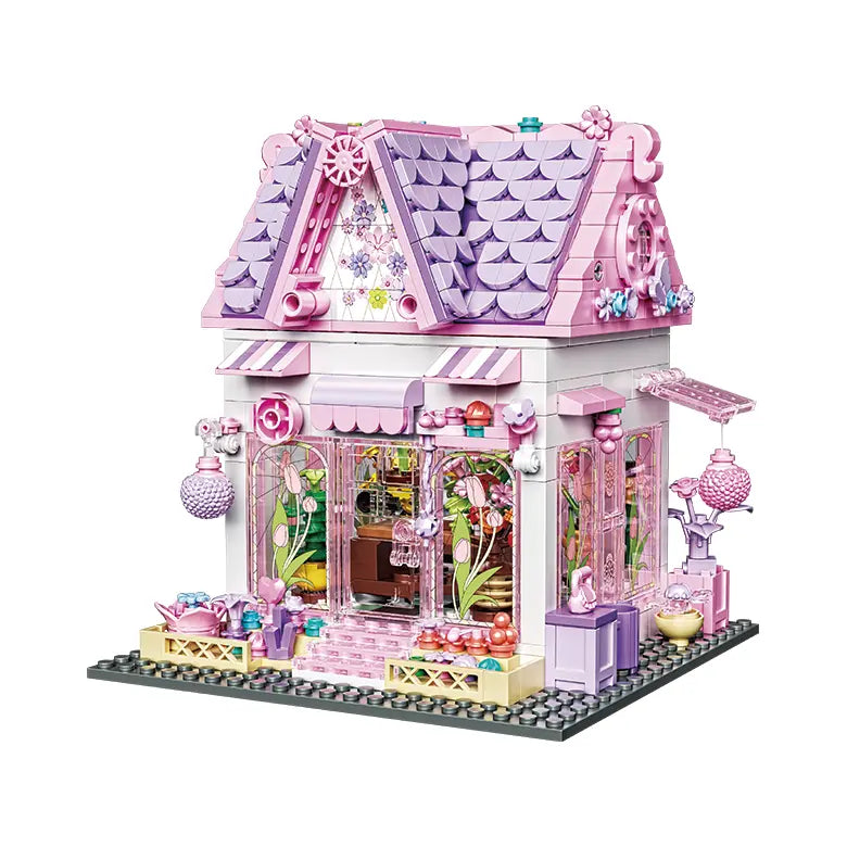 BAKA 33223 Pink Cottage Building Set