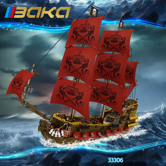 BAKA 33306 The Royal Queen's Revenge Pirate Ship Building Set