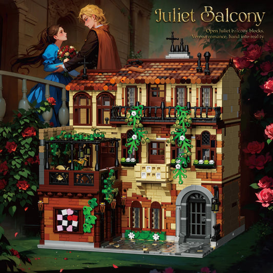 FreeTribe 36002 Open Juliet Balcony Building Block Set
