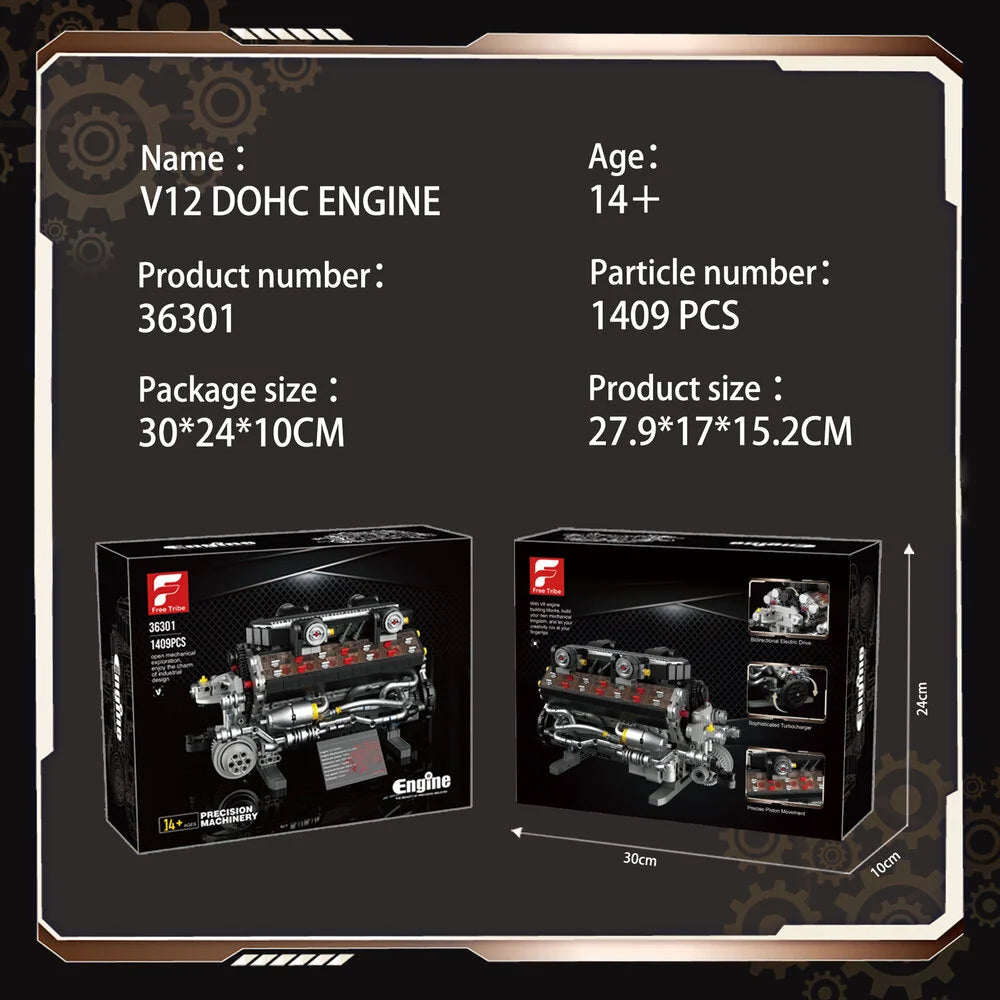FreeTribe 36301 V12 DOHC Engine