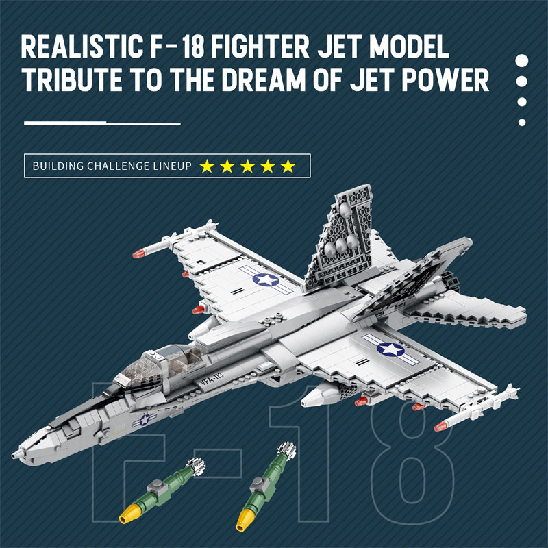 Reobrix 33022 F-18 Fighter Jet Building Sets