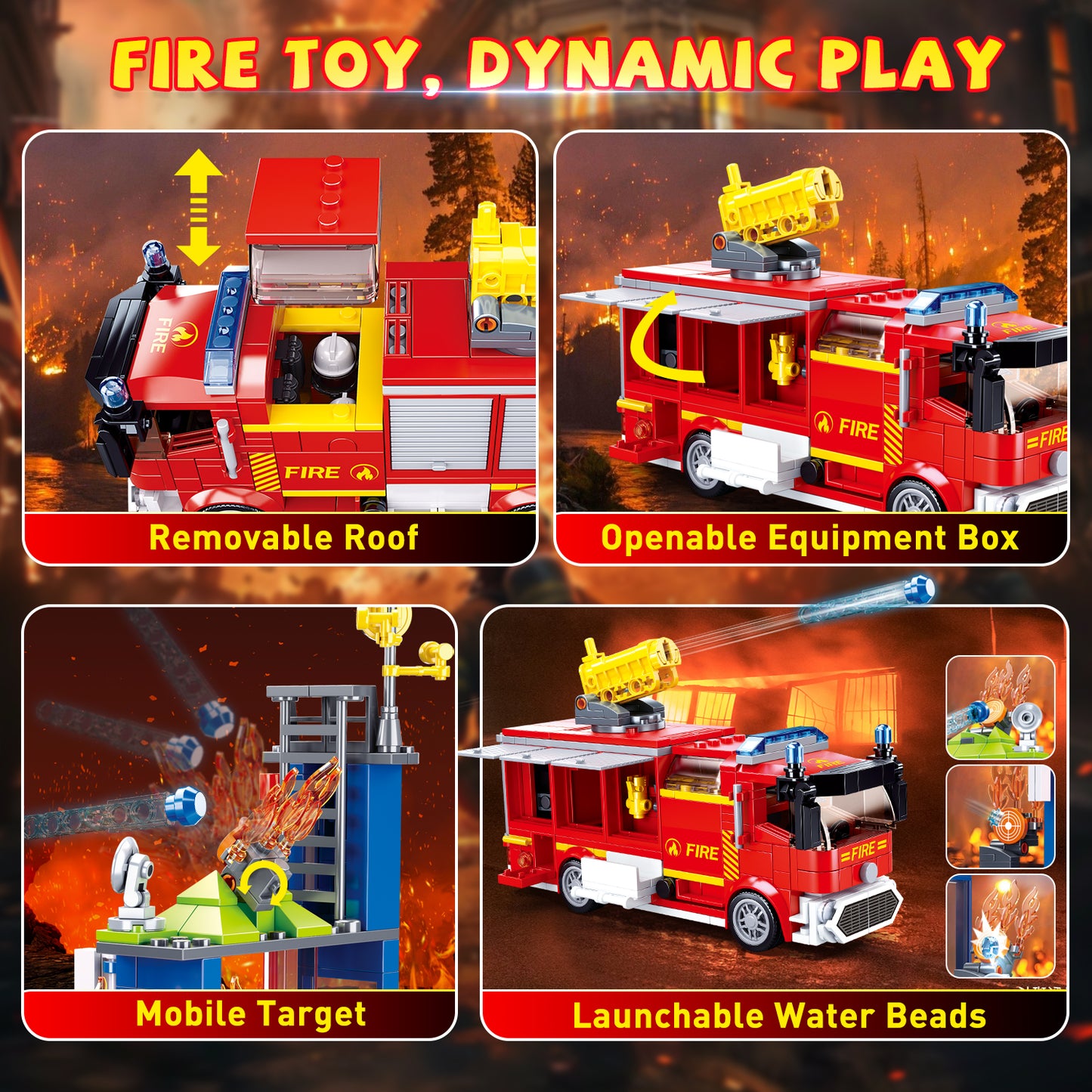 Campaign City Feuerwehr-Übungsset, 585 Teile