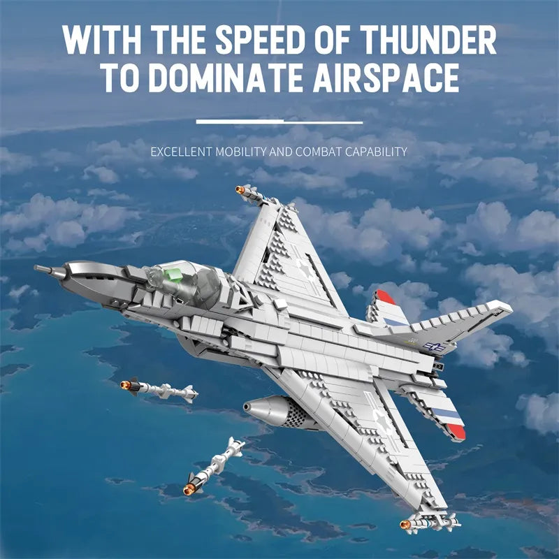 Reobrix 33027 F-16 Fighter Jet Building Sets