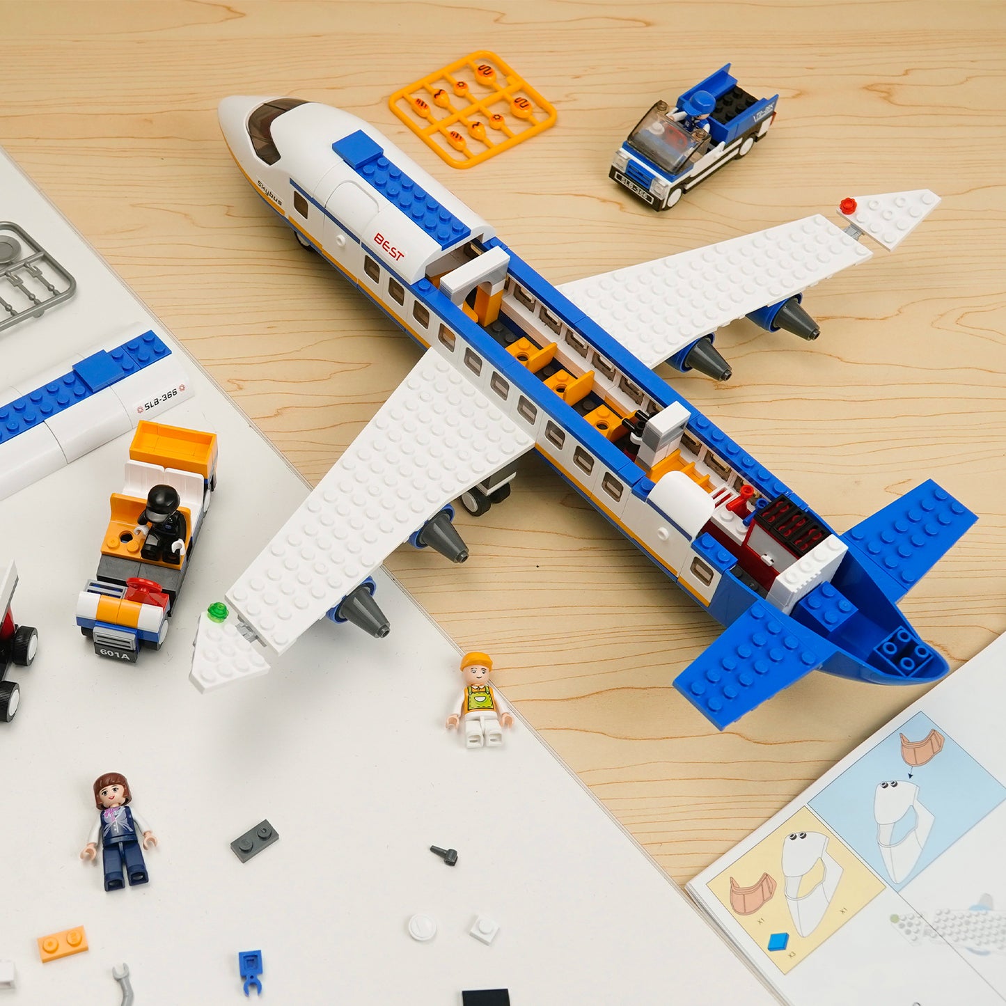 City Passagierflugzeug-Bausatz, 463 Teile